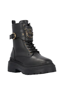 Pinko Anfibi con Cinturino Logato FrontaleBLACK