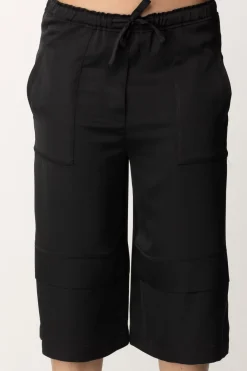 Pinko Bermuda In Satin con CoulisseNERO LIMOUSINE