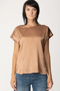 Pinko Blusa In SatinCAFFELATTE SC.