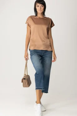 Pinko Blusa In SatinCAFFELATTE SC.