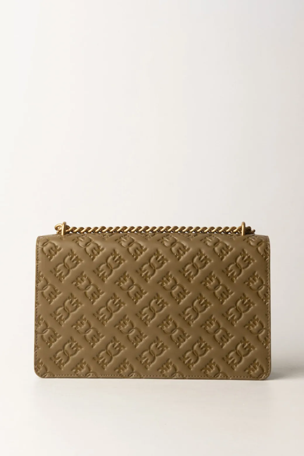 Pinko Borsa a Tracolla Love Bag con Pattern LogoPIANTAGIONE-ANTIQUE GOLD