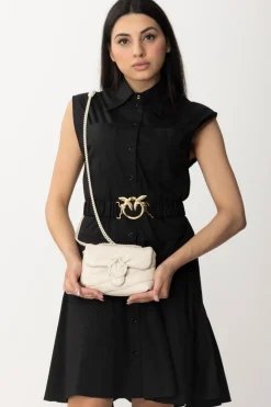 Pinko Borsa Love Puff Mini con Trapuntatura ObliquaBIANCO-BLOCK COLOR