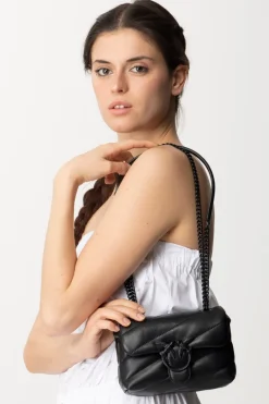 Pinko Borsa Love Puff Mini con Trapuntatura ObliquaNERO LIMOUSINE BLOCK COLOR