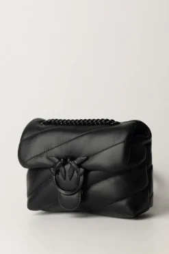 Pinko Borsa Love Puff Mini con Trapuntatura ObliquaNERO LIMOUSINE BLOCK COLOR