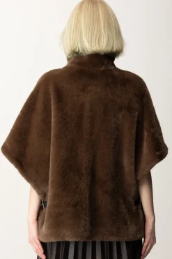 Pinko Cappottino a Cappa Similpelliccia VisoneBEIGE - INTENSO