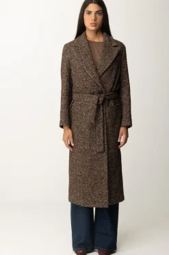 Pinko Cappotto Doppiopetto In Misto LanaCAMMELLO/MARRONE