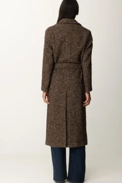 Pinko Cappotto Doppiopetto In Misto LanaCAMMELLO/MARRONE