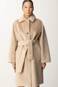 Pinko Cappotto In Pelliccia SinteticaBEIGE NOMADE