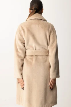 Pinko Cappotto In Pelliccia SinteticaBEIGE NOMADE