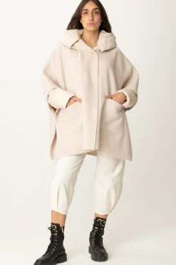Pinko Cappotto Poncho Medaglia con Dettagli ZipBEIGE