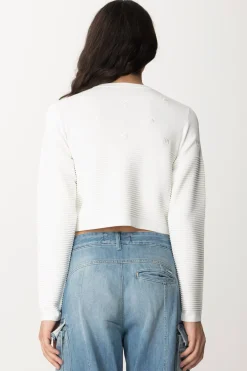 Pinko Cardigan con Bottoni LogatiBIANCO BRILL.