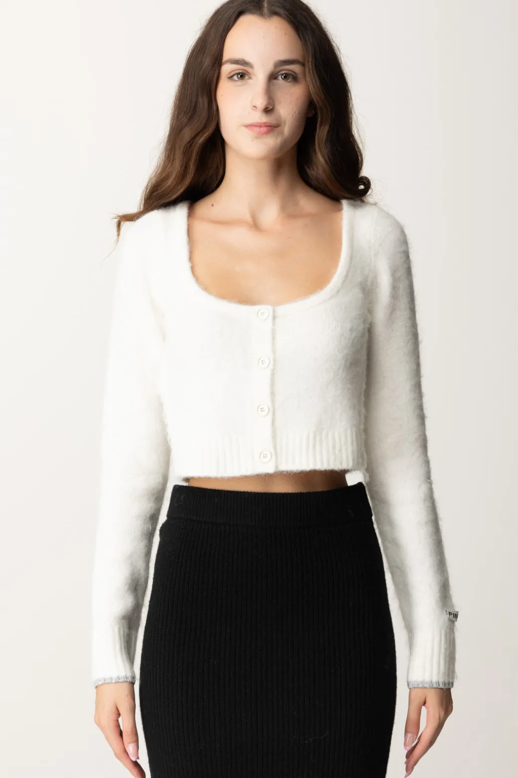 Pinko Cardigan CropBIANCO MERINGA
