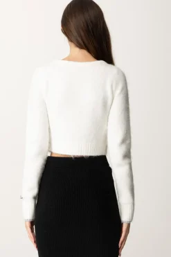 Pinko Cardigan CropBIANCO MERINGA