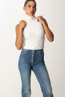 Pinko Dolcevita Smanicato In MohairBIANCO MERINGA