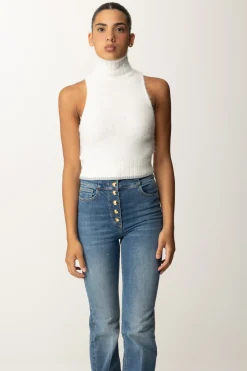 Pinko Dolcevita Smanicato In MohairBIANCO MERINGA