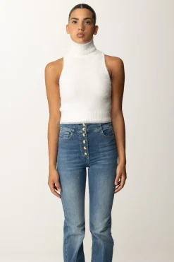 Pinko Dolcevita Smanicato In MohairBIANCO MERINGA