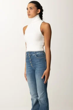 Pinko Dolcevita Smanicato In MohairBIANCO MERINGA