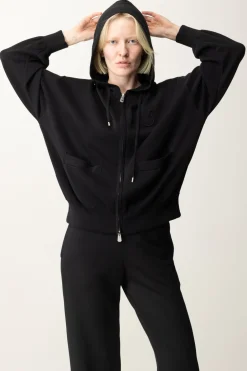 Pinko Felpa con Cappuccio e ZipNERO LIMOUSINE