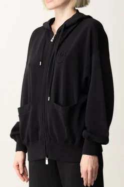 Pinko Felpa con Cappuccio e ZipNERO LIMOUSINE