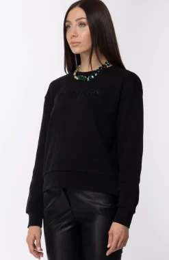 Pinko Felpa Marianne con Logo FrontaleNERO LIMOUSINE