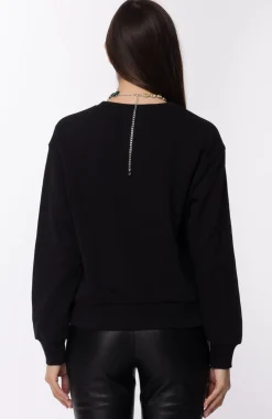 Pinko Felpa Marianne con Logo FrontaleNERO LIMOUSINE