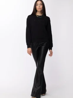 Pinko Felpa Marianne con Logo FrontaleNERO LIMOUSINE