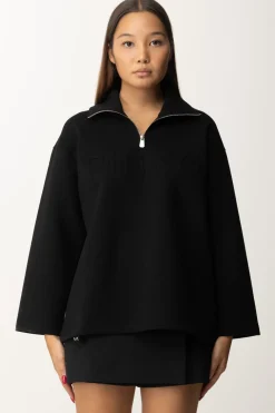 Pinko Felpa Oversize con ZipNERO LIMOUSINE