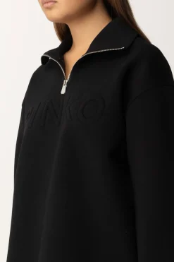 Pinko Felpa Oversize con ZipNERO LIMOUSINE