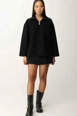 Pinko Felpa Oversize con ZipNERO LIMOUSINE