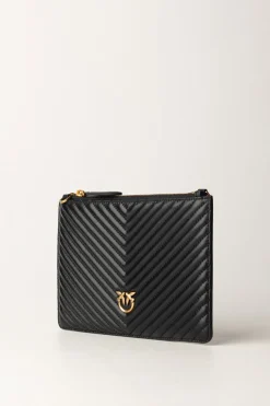 Pinko Flat Love Bag Simply TrapuntataNERO-ANTIQUE GOLD