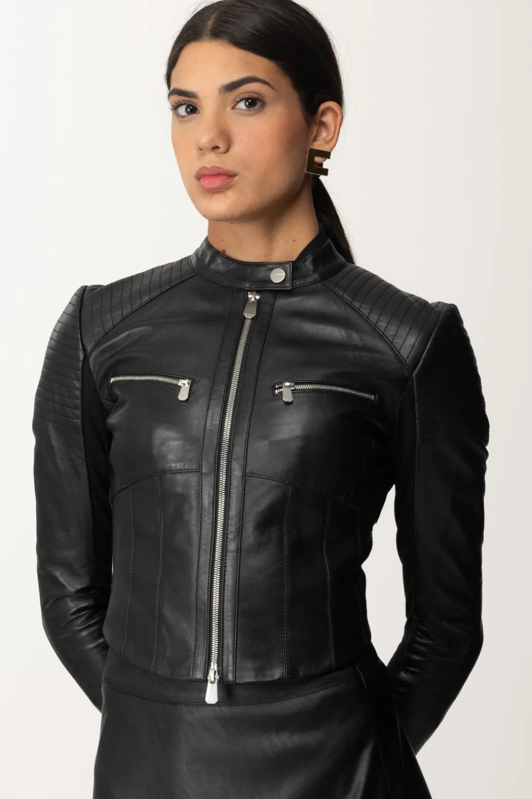 Pinko Giacca Biker BatmanNERO LIMOUSINE