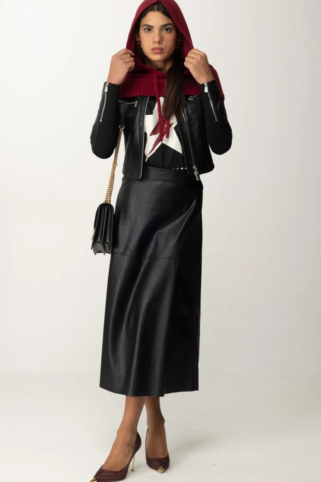 Pinko Giacca Biker BatmanNERO LIMOUSINE