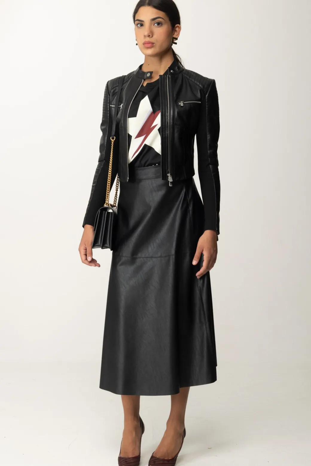 Pinko Giacca Biker BatmanNERO LIMOUSINE