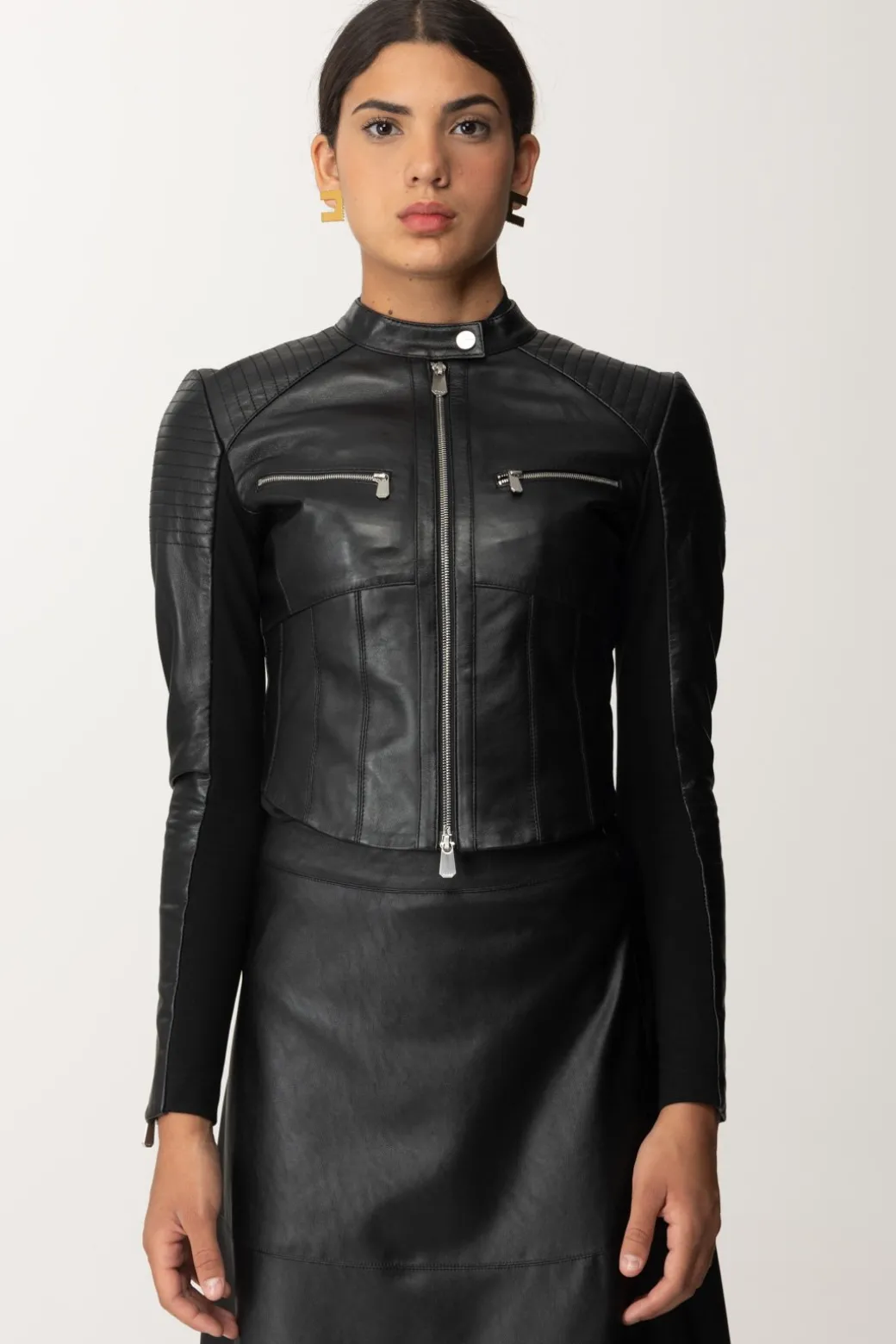 Pinko Giacca Biker BatmanNERO LIMOUSINE