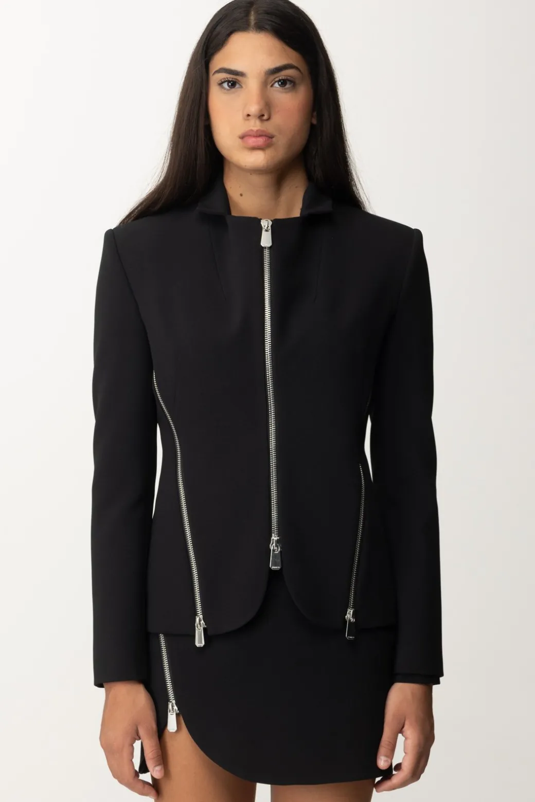 Pinko Giacca con Dettagli ZipNERO LIMOUSINE