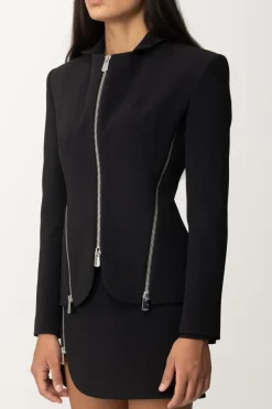 Pinko Giacca con Dettagli ZipNERO LIMOUSINE