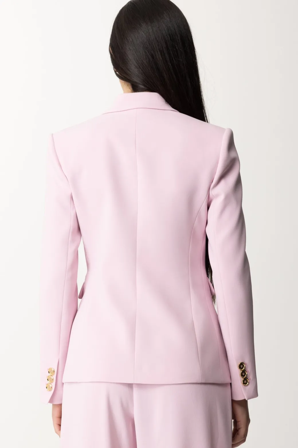 Pinko Giacca Doppiopetto con Tasche a PattaFUMO ORCHIDEA