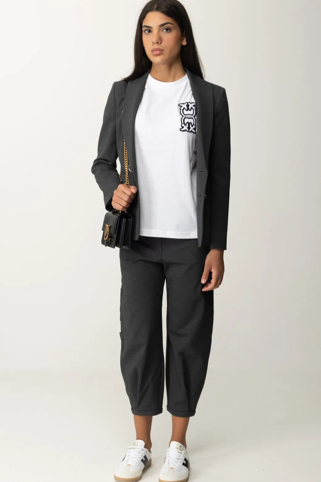 Pinko Giacca Doppiopetto con Bottoni GioielloGRIGIO - CORVO