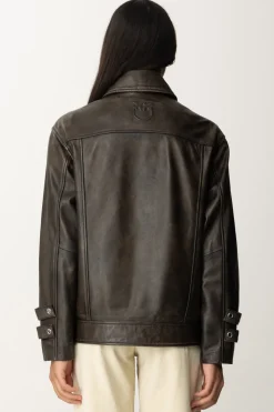 Pinko Giubbino In Pelle OverNERO CAVIALE