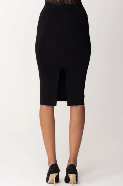 Pinko Gonna Midi con SpaccoNERO LIMOUSINE