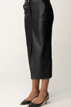 Pinko Gonna Midi In EcopelleNERO LIMOUSINE