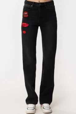 Pinko Jeans Flare con Ricami KissNERO LIMOUSINE