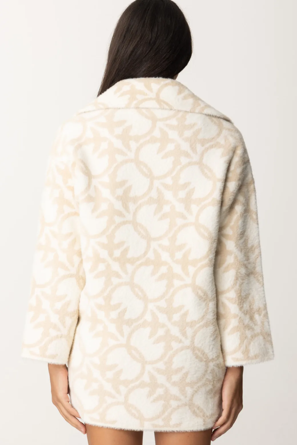 Pinko Kaban Doppio Petto con Stampa Love BirdsPANNA/BEIGE