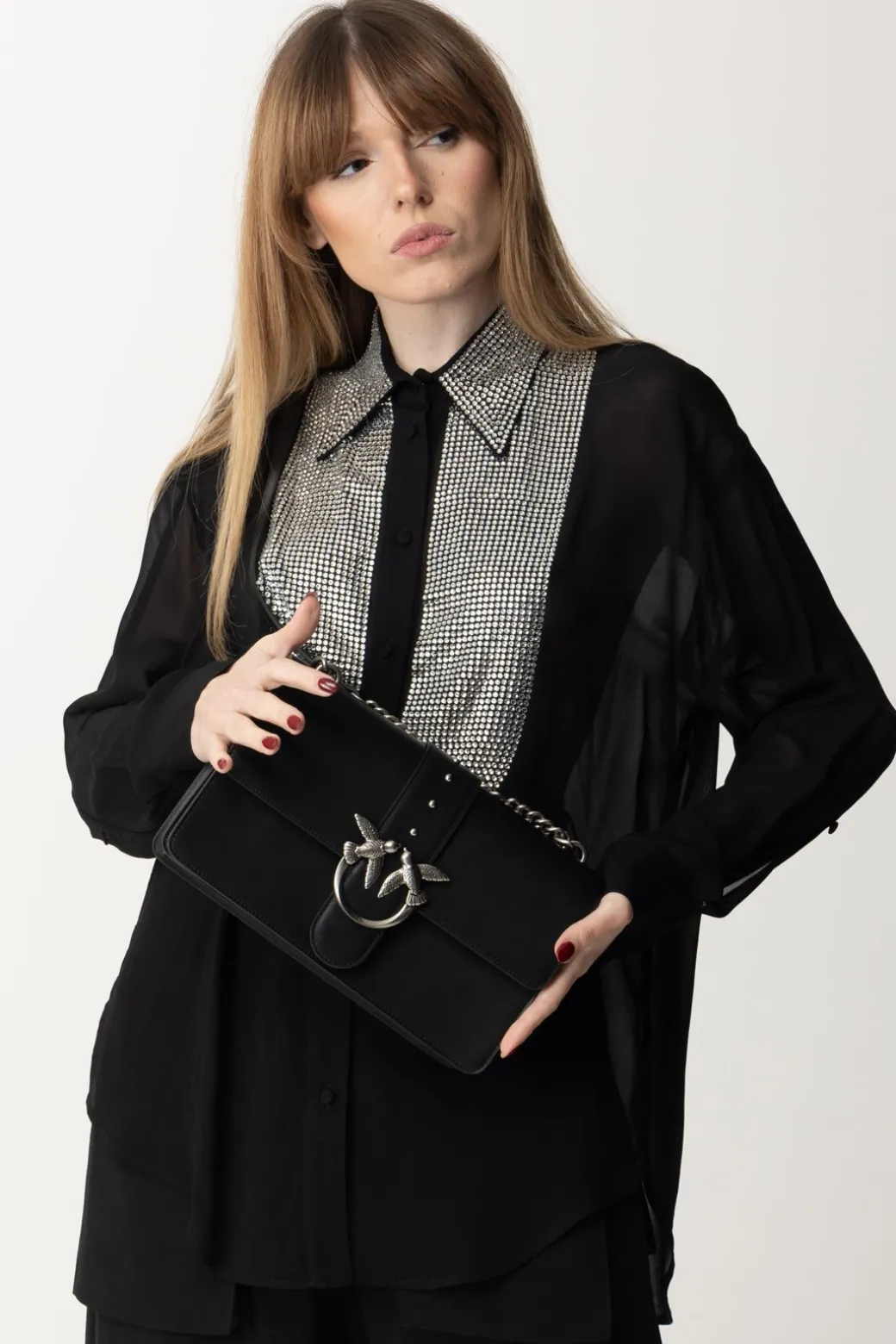 Pinko Love Bag ClassicNERO-OLD SILVER