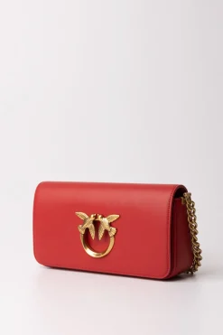 Pinko Love Click Baguette Mini BagROSSO GRANATO-ANTIQUE GOLD