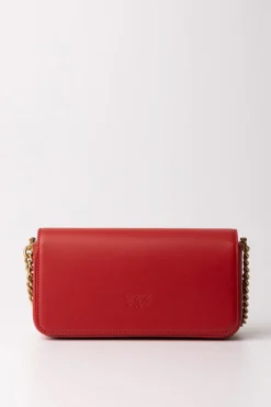 Pinko Love Click Baguette Mini BagROSSO GRANATO-ANTIQUE GOLD