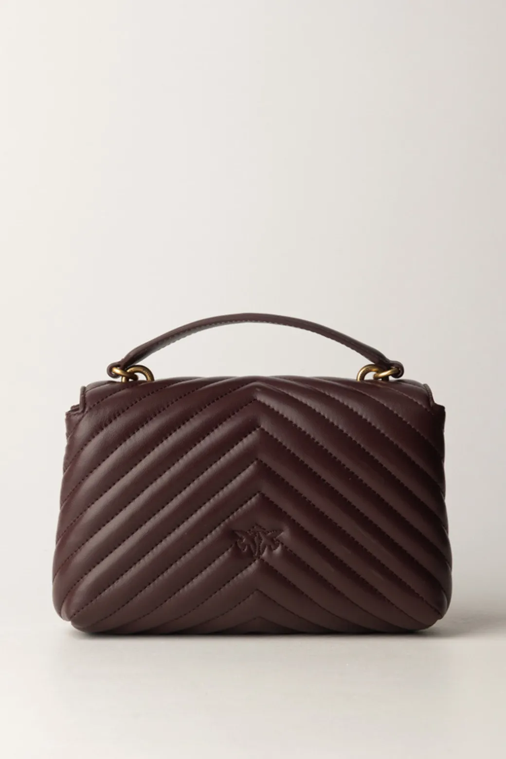 Pinko Love Lady Mini Puff ClassicMARRONE CIOCCOLATO-ANTIQUE GOL