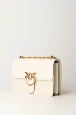 Pinko Love One Classic BagBIANCO SETA-ANTIQUE GOLD
