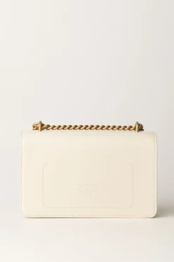 Pinko Love One Mini BagBIANCO SETA-ANTIQUE GOLD