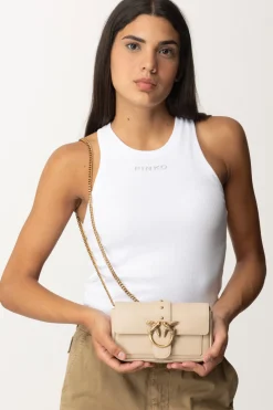Pinko Love One Pocket BagBEIGE-GRIGIO FUMO-ANTIQUE GOLD